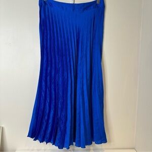 Zara Blue Pleaded midi skirt